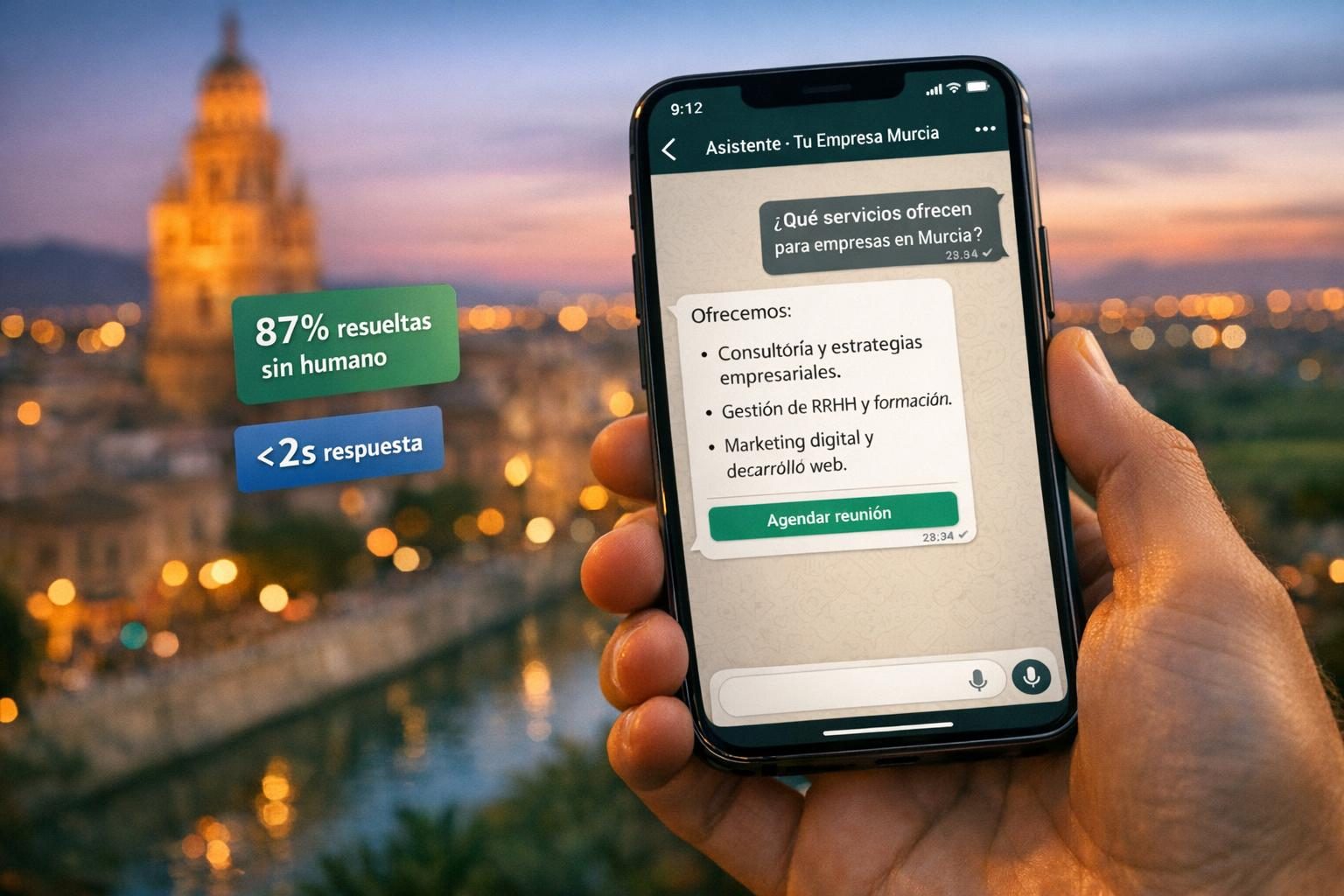 Chatbots IA en Murcia — Chatbots con IA para Empresas en Murcia — Atención 24/7